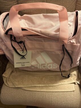 adidas Light Pink Small Defender IV Duffel